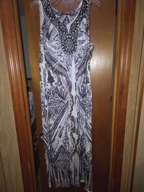 Apt. 9 Black and White Printed Maxi Dress